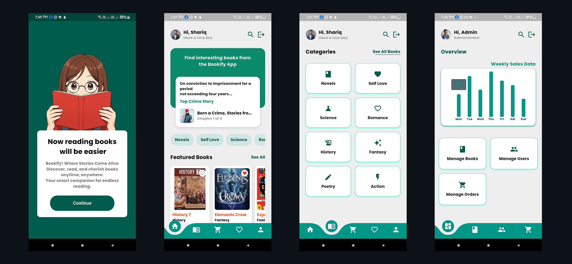 Bookify App interface preview